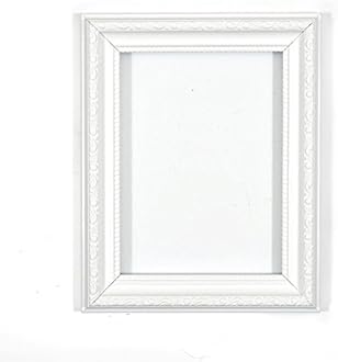 White 18" x 12" Ready to hang Ornate Shabby Chic Picture/Photo/Poster frame with MDF backing board and High Clarity Styrene Shatterproof Perspex Sheet
