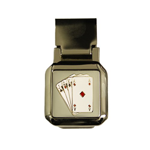 Preisvergleich Produktbild Knight Poker Spielkarten Scharnier Chrom Geld Clip