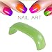 Roleadro Led Nail Lamp 9w Mini Portable Nail Dryer for Nail Manicure Curing LED Gel Polish, Gel Nail Lamp/Painting Salon Tools with UK Plug(Green)