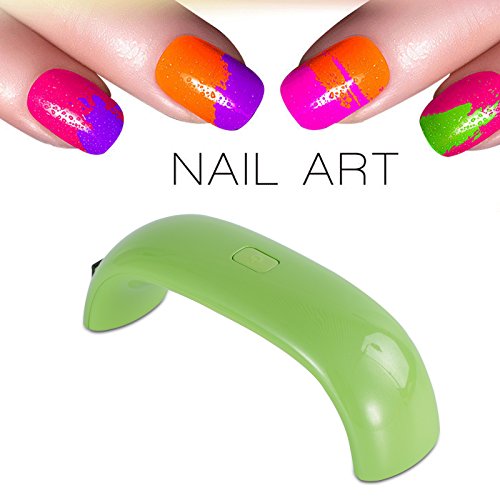 Roleadro Led Nail Lamp 9w Mini Portable Nail Dryer for Nail Manicure Curing LED Gel Polish, Gel Nail Lamp/Painting Salon Tools with UK Plug(Green)