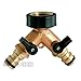 Price comparison product image Generic NV_1001002105_YC-UK2 CTORSGAR DOUBLE TWIN TAP ADAPTOR E DOU 3/4 SOLID BRASS WIN T DUAL HOSE PIPE APTOR GARDEN HOSE HOSE CONNECTORS 3/4 SOL