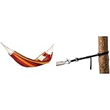 AMAZONAS XXXL Supersize Hängematte Gigante Lava handgefertigt in Brasilien 300cm x 200cm bis 280kg in Lavafarben & T-Strap Au