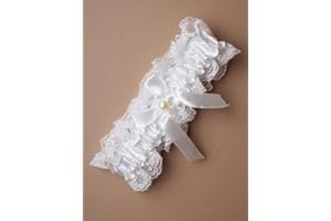 My Pretty Little Gifts Ivory Garter - Plain - Wedding Favour Bride to Be Hen Party Night Do Accessory