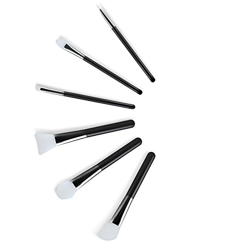 Makeup Brushes, YockTec 6 Pieces Soft Silicon Makeup Brushes Set Applicator Sponge Perfect for Face Mask Eye Blush Lips BB CC Cream Foundation Concealer Blending Air Cushion Cosmetics Blender