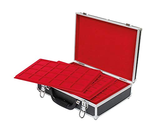 Lindner 2338 Large Coin Carrying case with 8 coin trays for different coin sizes