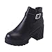 Produktbild Damenschuhe,DOLDOA Damen Reine Farbe Kurzschaft Stiefel hohen Absätzen Stiefel Chelsea boots (EU: 36, Schwarz,Einfarbig Chelsea boots)