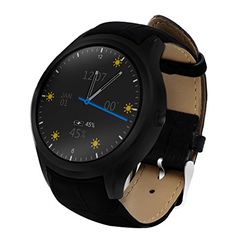 LuckyNV NO.1 D5 Plus Android 5.1 3G Smartwatch Phone 1.3GHz 1GB RAM 8GB ROM Heart Rate Monitor Smart Watch Black
