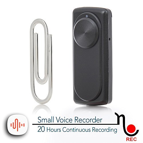 Mini Voice Recorder - Portable Digital Recording Gadget; USB PC and Mac Compatible, 8GB Built-in Memory Stores 141 Recording Hours; 20 Hours Rechargeable Battery - Continuous Recording