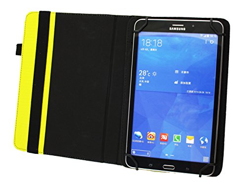 Emartbuy® YunTab K107 10.1 Zoll Tablet PC Universal ( 9 – 10 Zoll ) Gepolsterte Design Gelb 360 Grad rotierende Stand Folio Geldbörse Tasche Hülle + Schwarz Eingabestift - 4