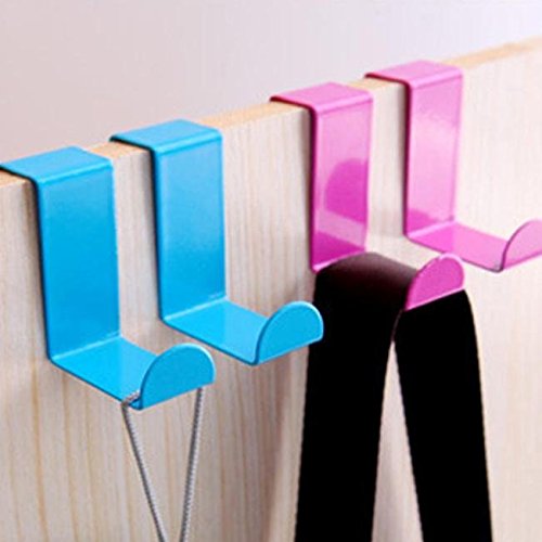 Clode® 2 teilige Edelstahl Türhaken Kleiderhaken Badezimmerhaken(Hot Pink) - 4