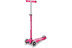 micro Maxi Deluxe LED Kickboard | Kickboard mit LED-Vorderrollen | Lenker höhenverstellbar | ab 5 Jahre | Kickboard in 6 Farben erhältlich