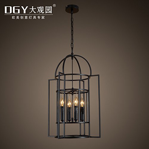 Preisvergleich Produktbild Quietness @ Loft Amerikanische ländliche Industrien Wind Retro sechseckige Beleuchtung kreative Cafe Kerzenleuchten, 380 * 630 mm Pendelleuchte für Kinder Schlafzimmer Esszimmer Wohnzimmer Lager 220V-240V