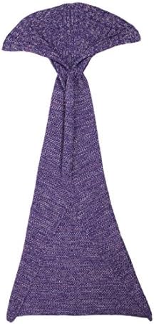 TOOGOO(R) Home Creative Hand Made Warm Knitted Mermaid Tail Shape Blanket Fashion Air Condition Soft Blanket Purple 90cm*50cm