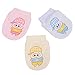 Hengsong Cute Animal Infant Scratch Mittens Newborn Warmer Gloves Soft Finger Protector (Blue)
