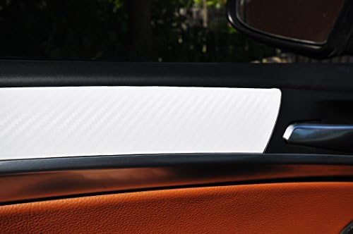 12 pcs. White carbon interior trim 3D films SET 100 microns thick, door panels, center console, ashtray suitable for your vehicle