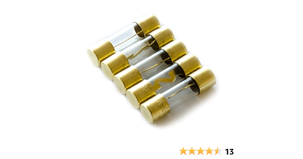 4 Stück AGU Glas-Sicherung 40A vergoldet KFZ Auto PKW LKW CarHiFi 10x38mm