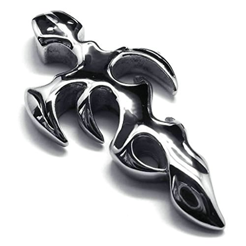 AMDXD Jewelry Vintage Necklace,Stainless Steel Pendant Necklaces for Men Chain 2.7Cmtribe Cross