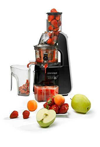 CONCEPT Hausgeräte lo7067 Slow Entsafter für Johannisbeeren, schwarz / silber - 2