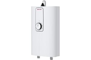 STIEBEL ELTRON elektronischer Kompakt-Durchlauferhitzer DCE 11/13 H für die Küche, Made in Germany, Festanschluss 400 V, solargeeignet, Übertischmontage, VDE geprüft, 232792