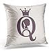 Produktbild jinhua19 kissenbezüge Vintage Queen Silhouette Medieval Profile Elegant of Female Head Ponytail Hairstyle Monochrome Gamma Decorative Pillow Case Home Decor Square 18x18 inches Pillowcase