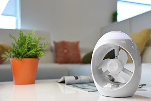 Levoit USB Ventilator Mini Desktop Tischventilator mit Dimmbare LED-Nachtlicht für den Schreibtisch, Einstellbare Geschwindigkeit, Weiß - 8