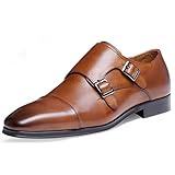  Desai Zapatos Estilo Monje de Doble Hebilla para Hombre
