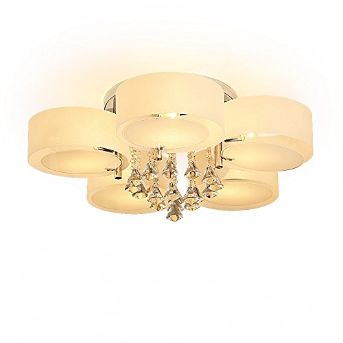 Kusun ® 5-Head luces de techo de cristal Lámpara moderna Para el dormitorio de la sala de estar Ø60cm Bulbo no incluido