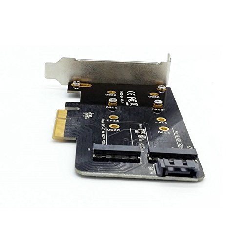 MagiDeal 2 Port NGFF M.2 B + M Schlüssel SSD zu PCI-E 4X Konverter Kartenadapter für Windows MAC - 5