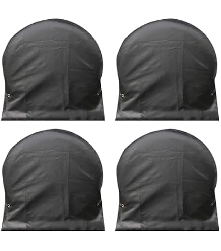 4 Housses De Protection Pneus Gris - Anti UV, Imperméables Et Anti Poussière Pour Voiture Et Camion