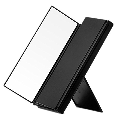 Alierkin Make Up Spiegel Klappspiegel mit Beleuchtung 8 LEDs, 3 Seitig Faltbar Beleuchtet Kosmetikspiegel Schminkspiegel Standspiegel - 8