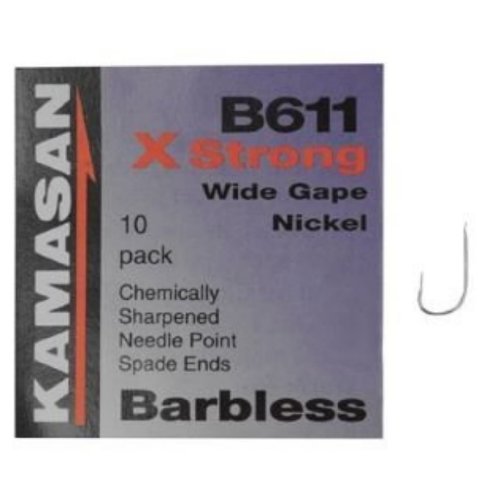 Kamasan B611 Spade Barbless Hooks Silver 20