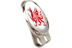 WALES RED DRAGON FUSION CAP OR HAT CLIP AND MAGNETIC GOLF BALL MARKER BY ASBRI GOLF