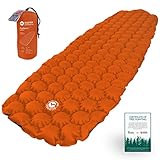 ECOTEK Outdoors Matelas Hybern8 ultraléger Gonflable randonnée Camping - Design FlexCell - Parfait pour hamacs et Sacs de Couchage (Orange de Feu)