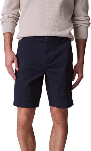 Calvin Klein Uomo Pantaloncini Chino Classic Cotton Lunghezza al Ginocchio, Blu (Dark Sapphire), 42W