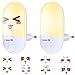 Produktbild Danolt 2Pcs Nachtlicht Plug in Wandautomatik EIN/AUS mit Dämmerung bis zum Morgengrauen, energiesparende Nachtlichter mit niedlichen Aufklebern für Kinder Babyzimmer, Schlafzimmer, Küche, WC.