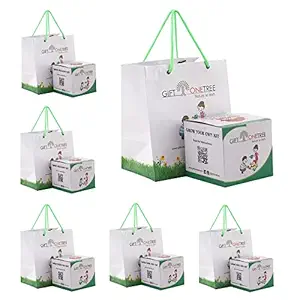 GiftOneTree Grow Your Own Tomato Kit - Pack of 6 - Best Return Gift for Kids Birthday Party + Free 6 Gift Bags