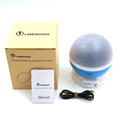 Sternenhimmel Projektor, Ubegood 360 Grad drehbar Star Projektor Romantische Nacht Lampe Projektion 4 LED Wulst für Haus, Schlafzimmer, Kinder Zimmer, Hochzeit, Geburtstag, Parteien (Blau) - 8