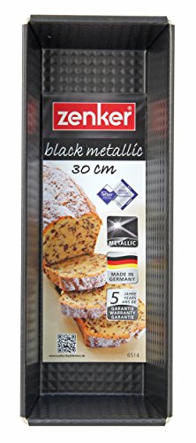 Zenker Kastenform, Königskuchenform mit Antihaftbeschichtung, hochwertige Backform in schwarz (Kuchenform: ca.305x115x70 mm), Menge: 1 Stück - 2