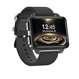 WShijie Intelligente Uhr 2,2-Zoll-Bildschirm Student Erwachsenentelefon Mit Wasserdichtem Armband Der Herzfrequenz-BlutdrucküBerwachung 3Gwifi AktivitäTsverfolger,Black