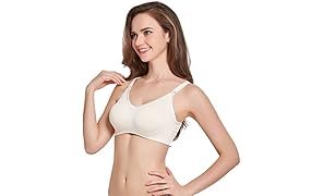 D&uuml;BACH Reggiseno allattamento senza cuciture in seta maternit&agrave; corpo donna, reggiseno normale, reggiseno addormentato, bretellino