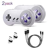 Wiederaufladbarer SNES Controller: Eingebauter, wiederaufladbarer Lithium Ionen Akku, aufgeladen durch 1,5m Mikro USB Kabel (im Lieferumfang enthalten), energiesparend und Umweltschutz.