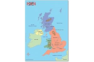 Wildgoose Education WG3514 Carte du Royaume-Uni simple 67 x 57 cm