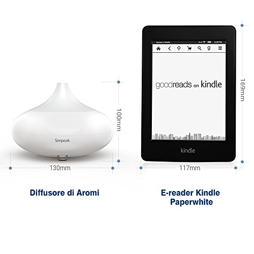comprare on line Simpeak 100 ML Diffusore di Aroma ad Ultrasuoni Umidificatore Purificatore d'Aria Luce Fredda Foschia con 7 Colore LED per il Salone di Bellezza, SPA, Yoga, Camera da Letto, Soggiorno, Sala Conferenze prezzo