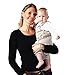 Carriwell Kaj Long Sleeve Nursing and Maternity Top (Medium, Black)