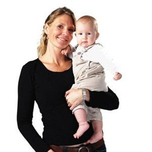 Carriwell Kaj Long Sleeve Nursing and Maternity Top (Medium, Black)