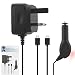 Produktbild iTALKonline HTC Inspire 4G Schwarz Zwei Leistungs 1000 mAh Lade Pack 3 Pin UK Power Netz Zuhause Büro und KFZ Ladegerät mit LED Anzeige (CE & ROHS)
