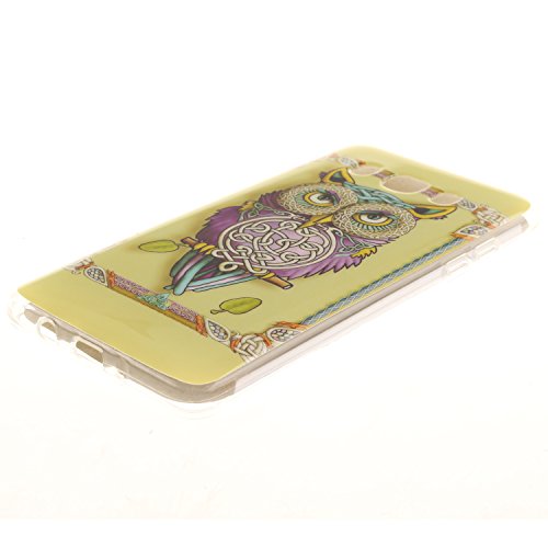 Galaxy J5 (2016) Hülle,Galaxy J5 (2016) Case [Scratch-Resistant] , Cozy Hut Galaxy J5 (2016) Ultra Slim Perfect Fit Cartoon-Eule Design Muster Malerei TPU Clear Transparent Protective back Hülle Hüllen Beschützer Haut Case Tasche Schutz Etui Schutzhüllen Hülle Case for Samsung Galaxy J5 (2016) J510 – Eule - 2