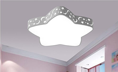 Preisvergleich Produktbild LighSCH Deckenleuchten Bügeleisen Schlafzimmer sowohl Jungen als auch Mädchen Kinder Zimmer weiß 50cm 36W Fernbedienung moderne minimalistische Leuchte Led Led