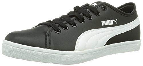 Puma Elsu Synthetic Leather, Unisex Adults Low-Top Sneakers, Black (Black/White), 5 UK (38 EU)