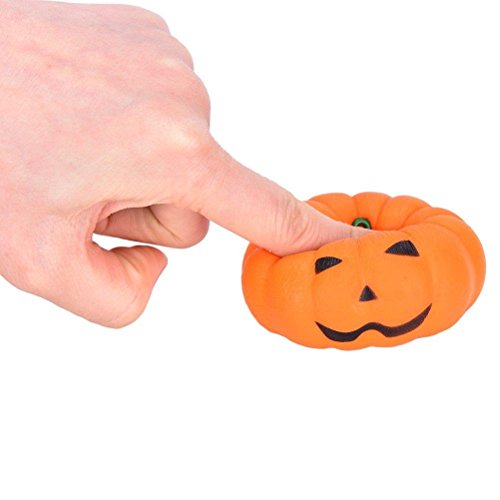 Pizies Squishy Toys,Jumbo Slow Rising Squishies,Stress Relief Super Soft Bread Halloween Pumpkin 7CM
